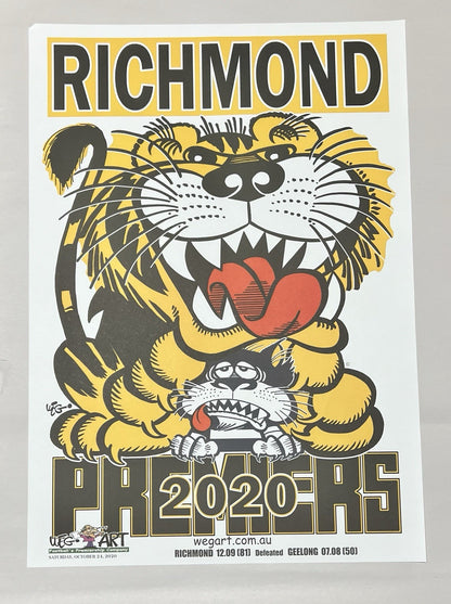 WEG WegArt Clash Posters Richmond Tigers 8 Poster Set
