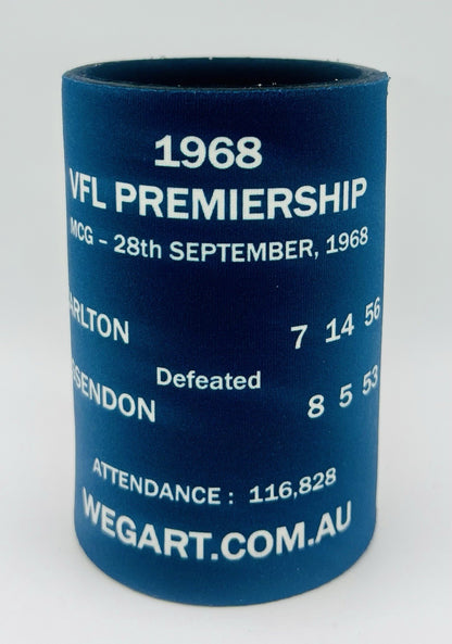 WegArt WEG Premiers Stubby Holder Can Cooler - Carlton Blues 1968