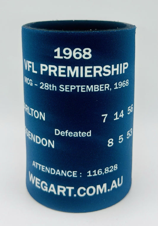WegArt WEG Premiers Stubby Holder Can Cooler - Carlton Blues 1968