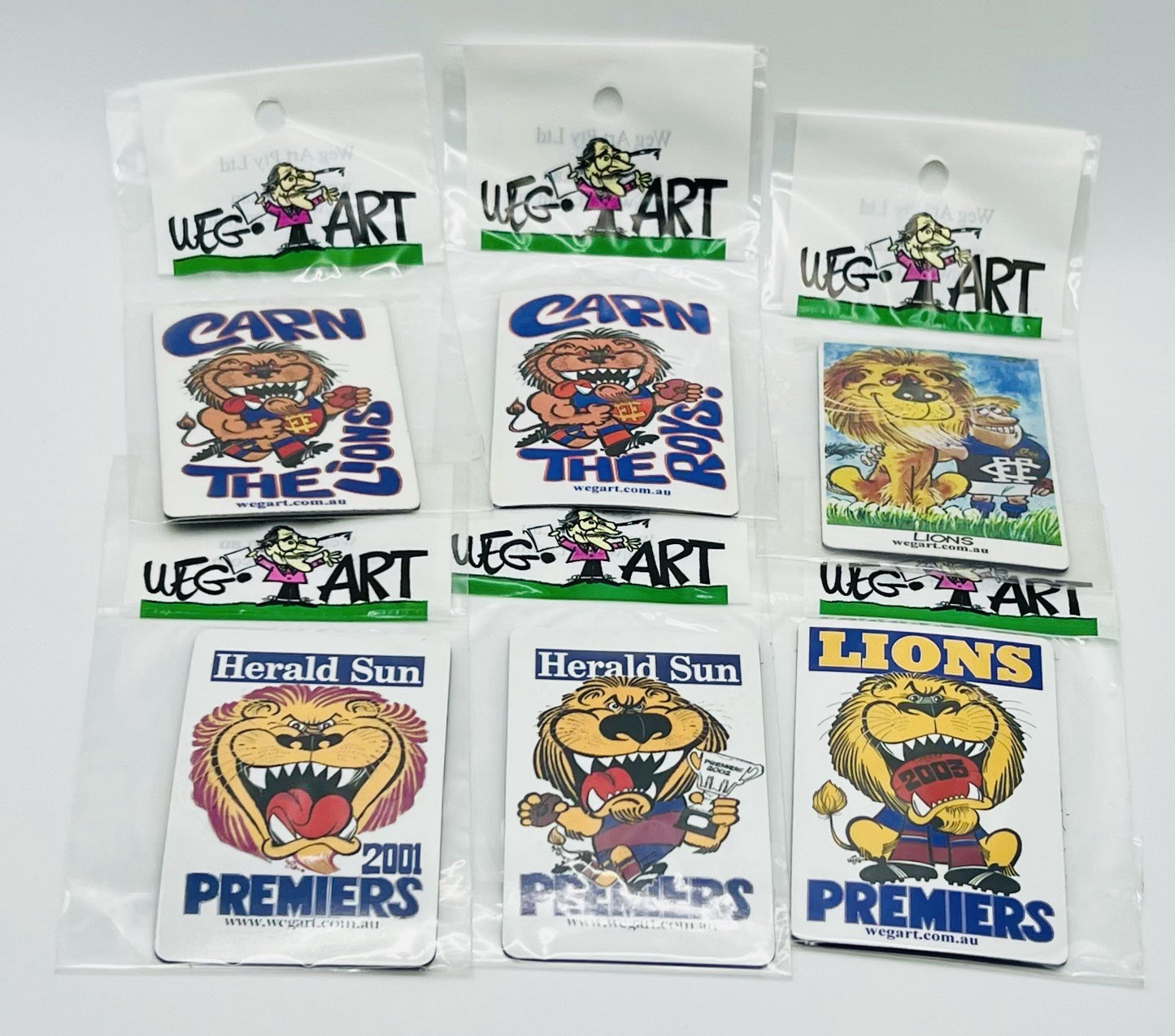WEG WegArt Fridge Magnet - “Carn The Lions” Brisbane Lions