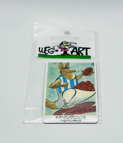 WEG WegArt Fridge Magnet - North Melbourne Kangaroos Sunicrust Card Image