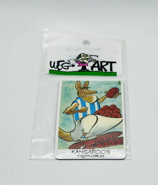 WEG WegArt Fridge Magnet - North Melbourne Kangaroos Sunicrust Card Image