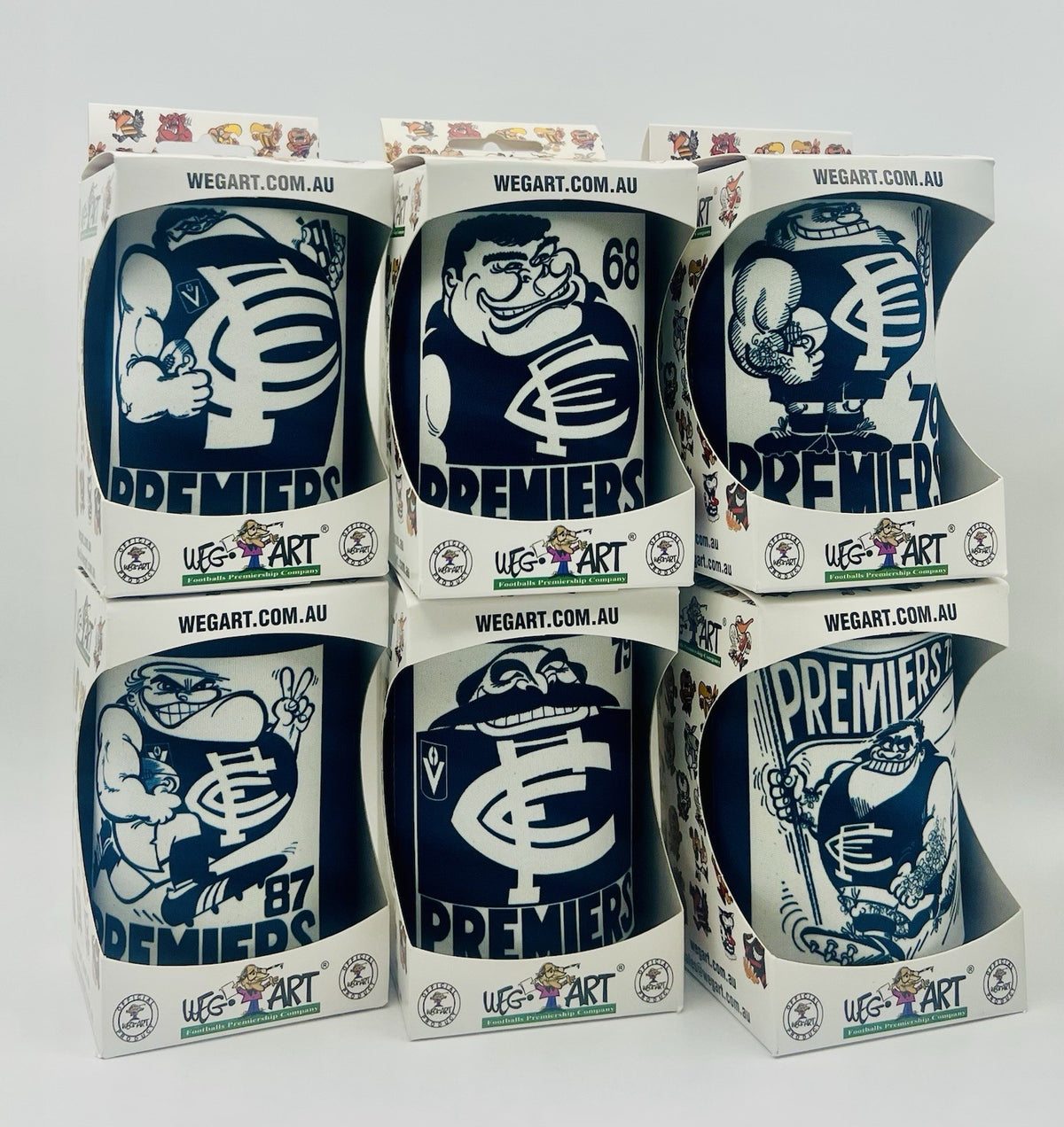 WegArt WEG Premiers Stubby Holder Can Cooler - Carlton Blues 1968