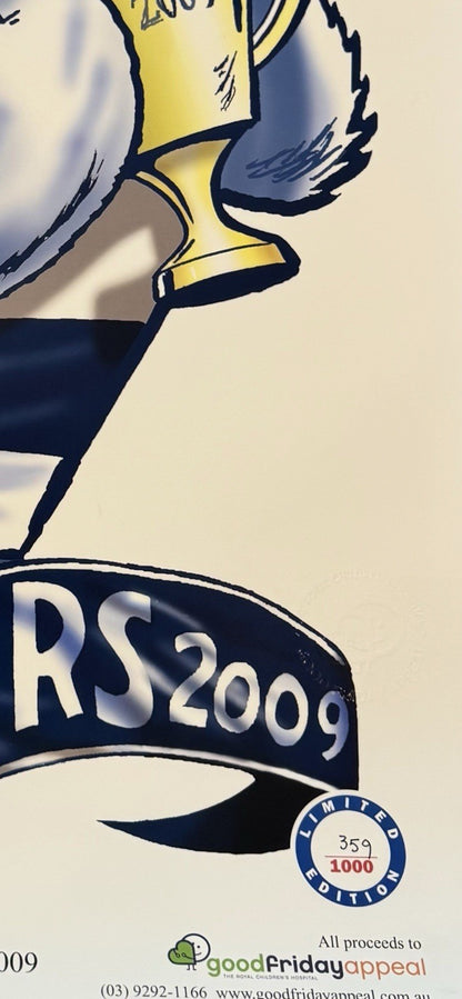 2009 Geelong Cats Limited Edition Premiers Poster Herald Sun #359 of 1000