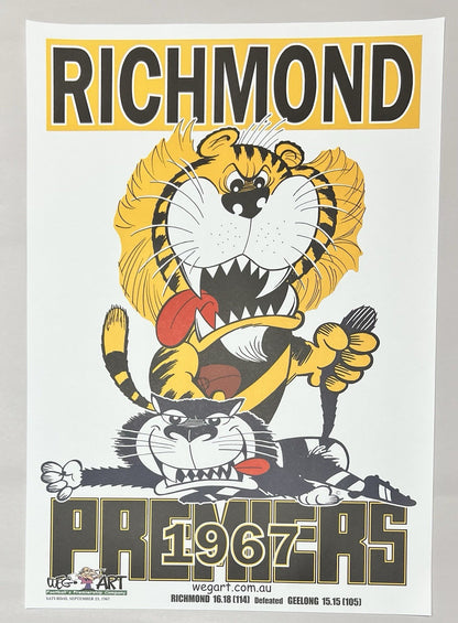 WEG WegArt Clash Posters Richmond Tigers 8 Poster Set