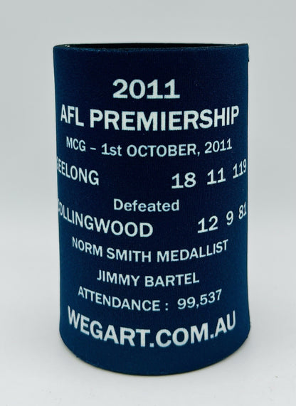 WegArt WEG Premiers Stubby Holder Can Cooler - Geelong Cats 2011