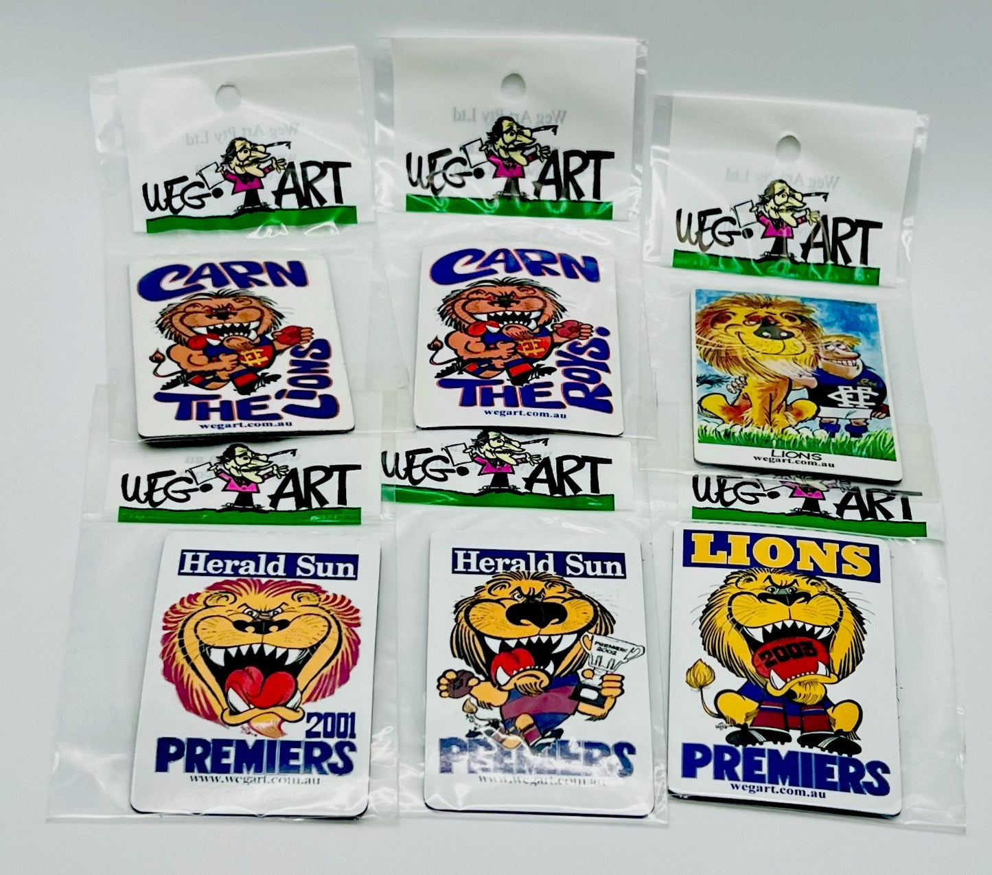 WEG WegArt Premiers Fridge Magnet - Brisbane Lions 2001