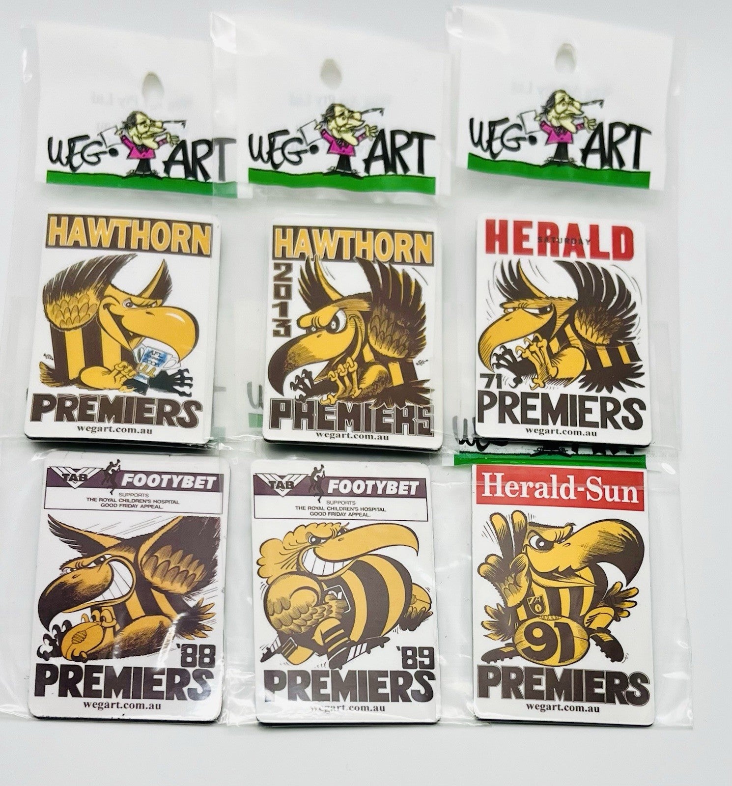 WEG WegArt Premiers Fridge Magnet - Hawthorn Hawks Shane Crawford Hall Of Fame
