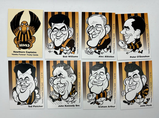 WegArt Hawthorn Hawks Captains Cards 17 card set