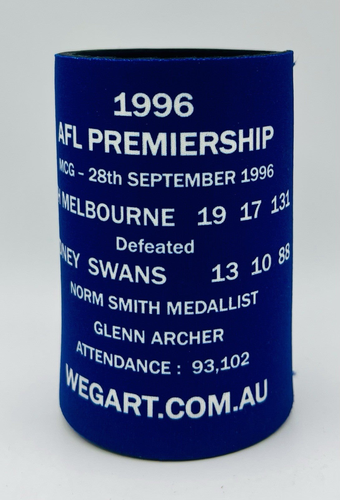 WegArt WEG Premiers Stubby Holder Can Cooler - North Melbourne Kangaroos 1996