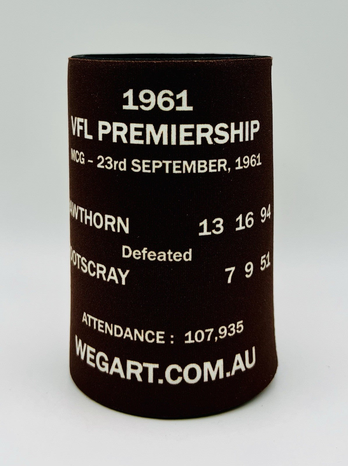 WegArt WEG Premiers Stubby Holder Can Cooler - Hawthorn Hawks 1961