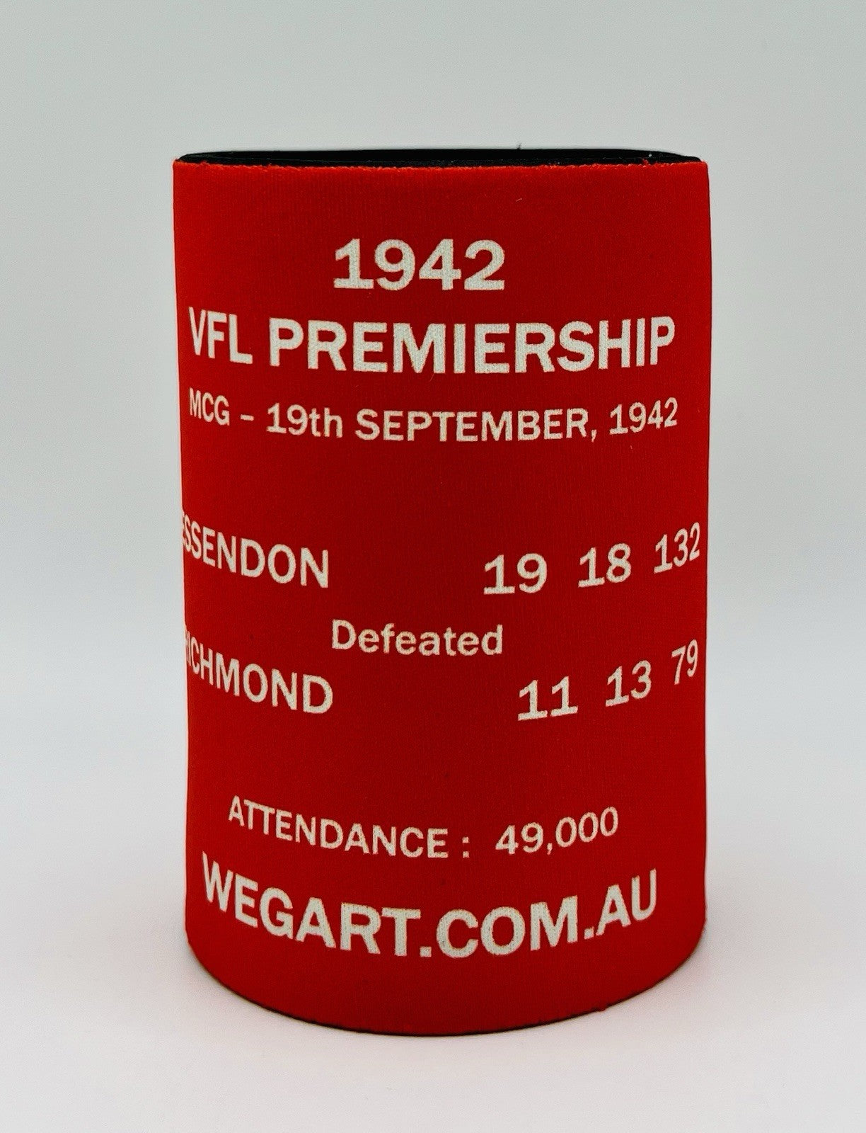 WegArt WEG Premiers Stubby Holder Can Cooler - Essendon Bombers 1942