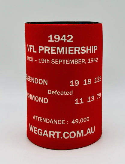 WegArt WEG Premiers Stubby Holder Can Cooler - Essendon Bombers 1942