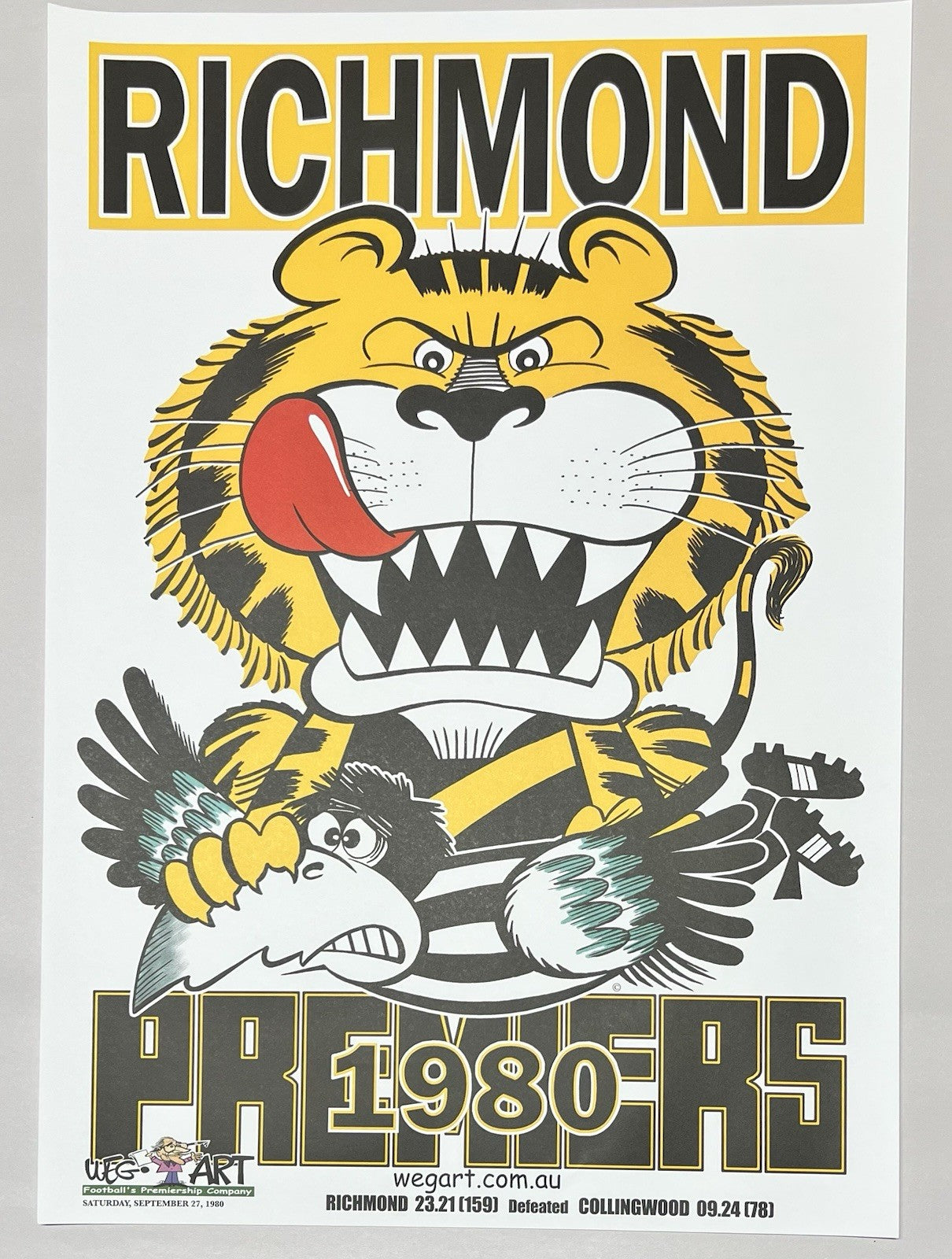 WEG WegArt Clash Posters Richmond Tigers 8 Poster Set