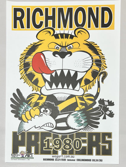 WEG WegArt Clash Posters Richmond Tigers 8 Poster Set