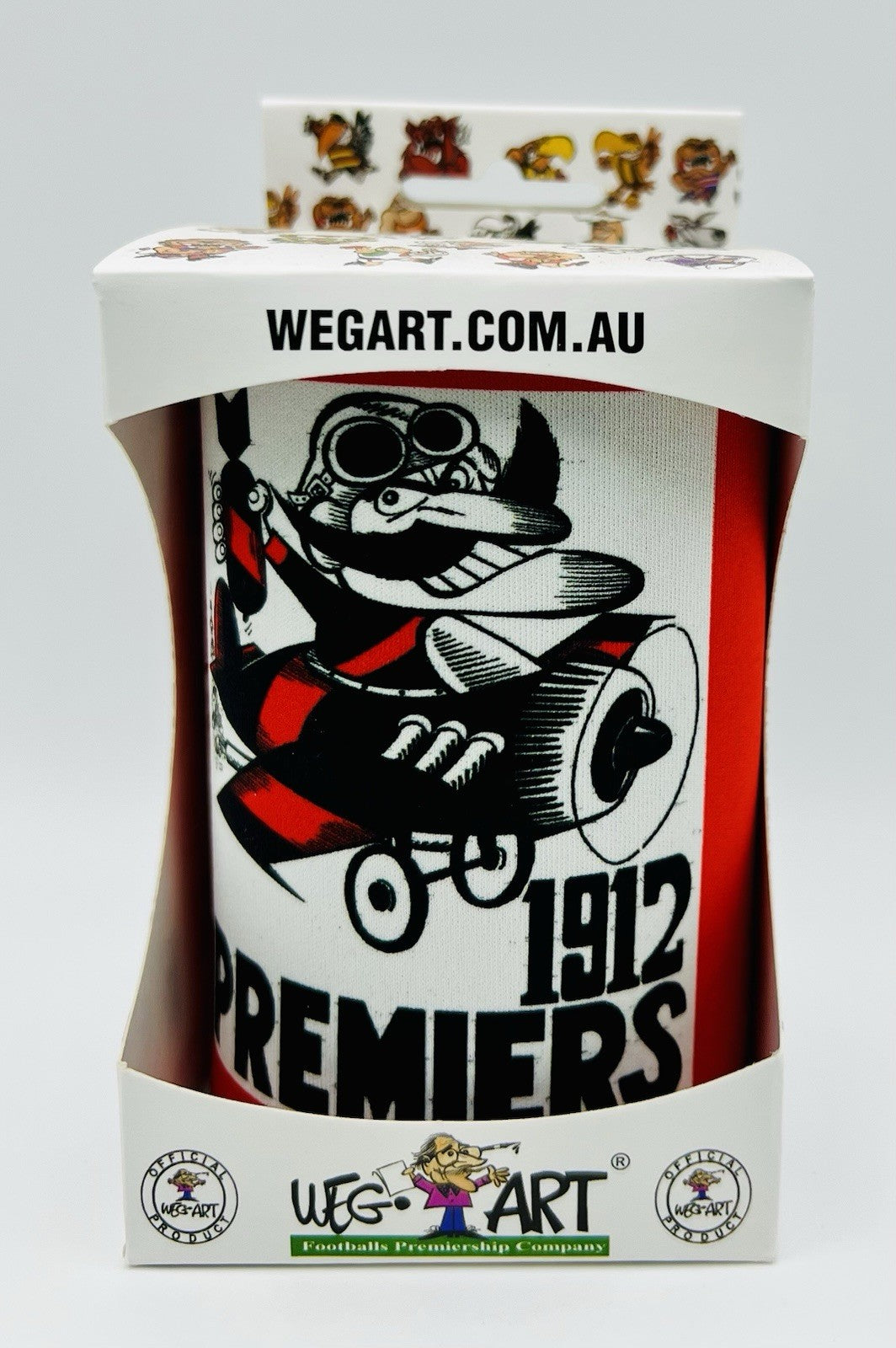 WegArt WEG Premiers Stubby Holder Can Cooler - Essendon Bombers 1912