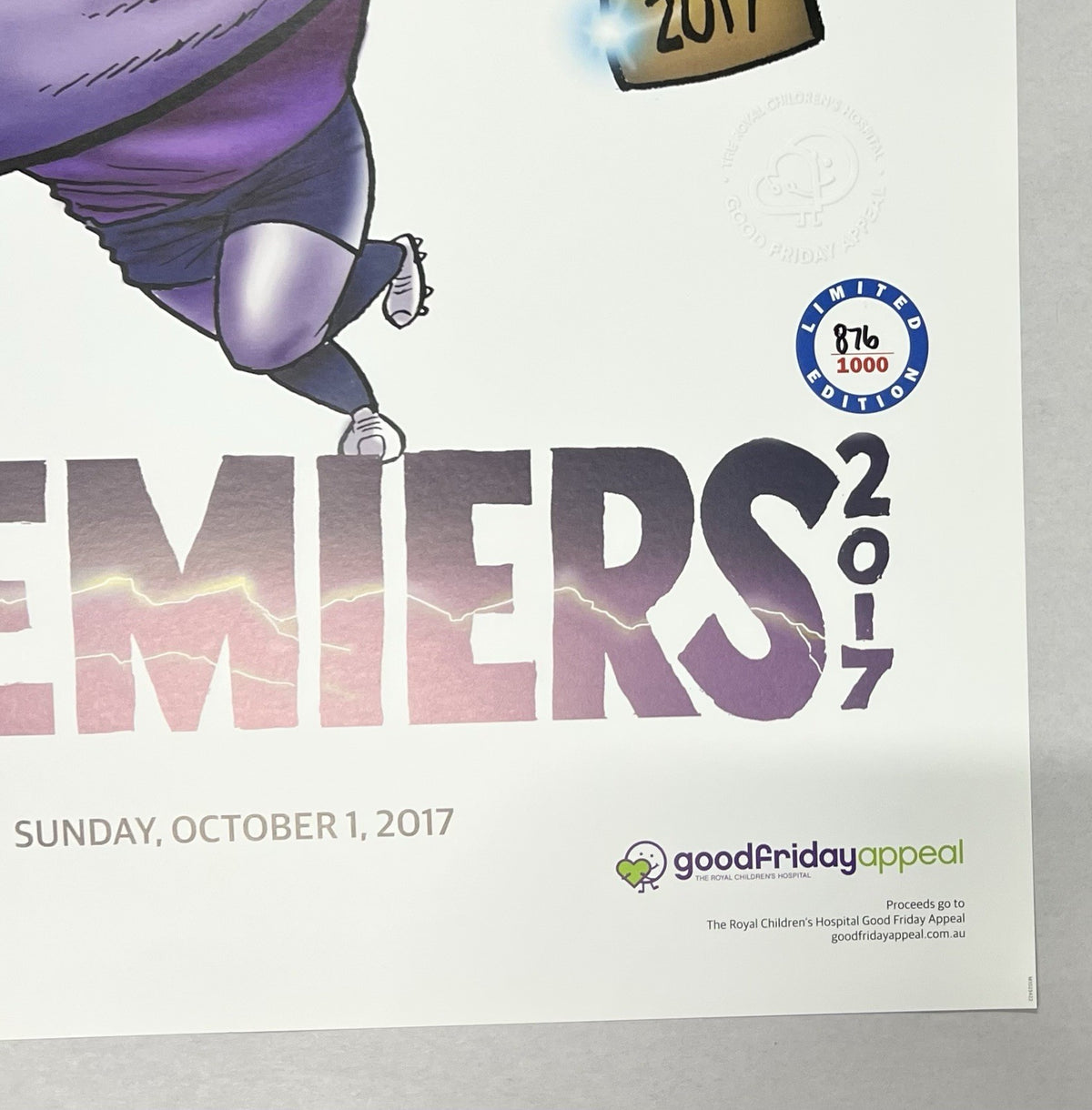 2012 & 2017 Melbourne Storm Lt Ed Premiers Poster Herald Sun #434 & #876