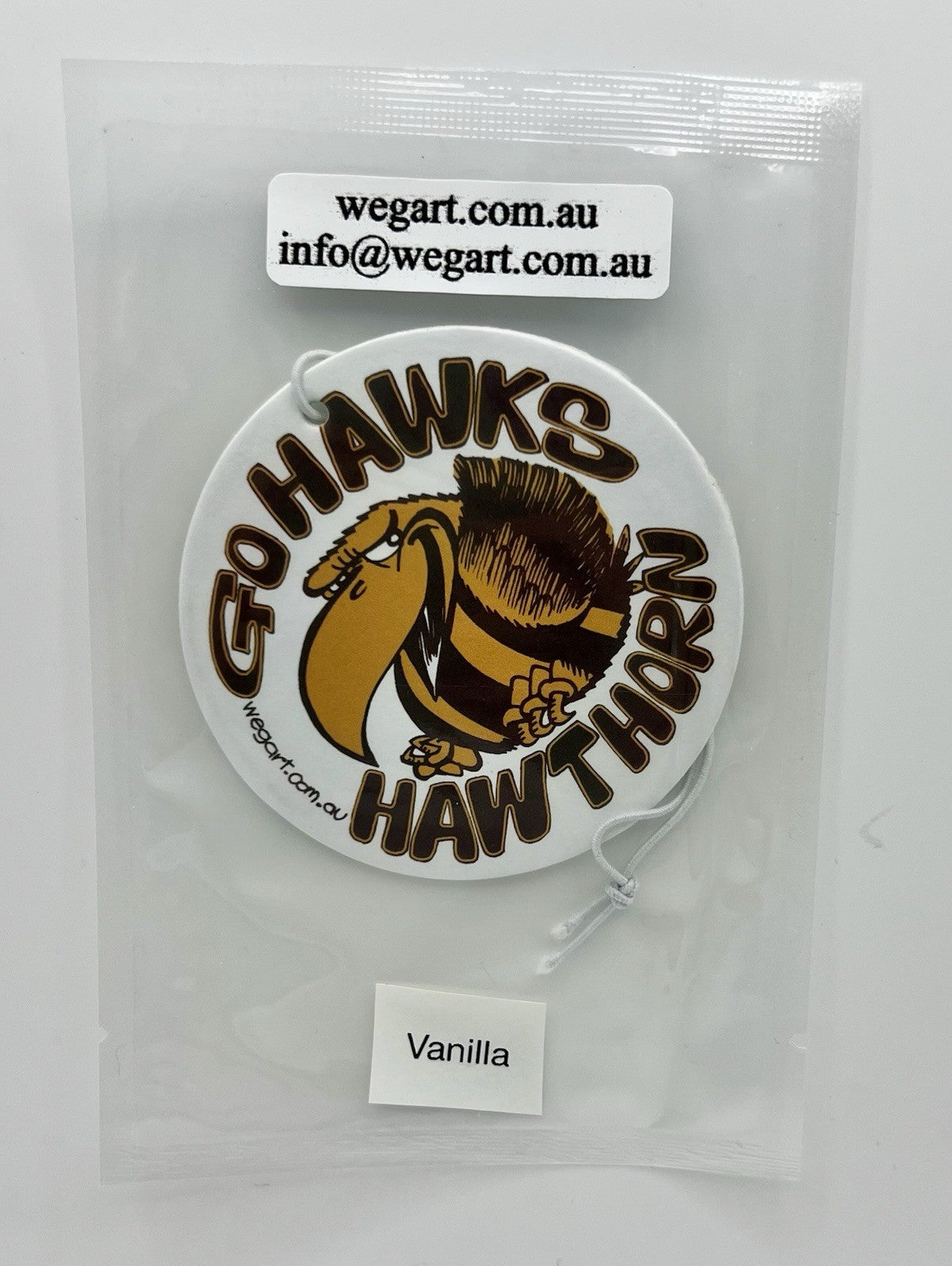 Hawthorn Hawks WEG WegArt Car Air Freshener - VANILLA SCENT