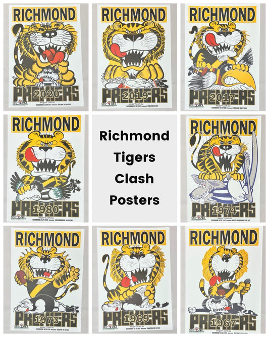 WEG WegArt Clash Posters Richmond Tigers 8 Poster Set