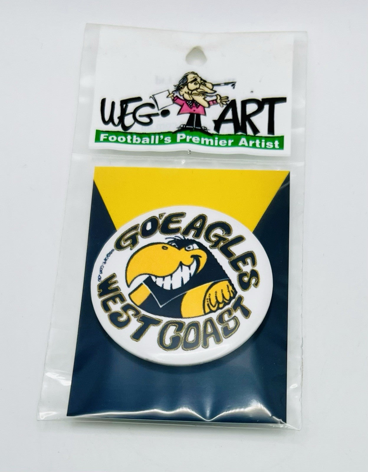 WegArt “Go Eagles” Button Badge West Coast Eagles