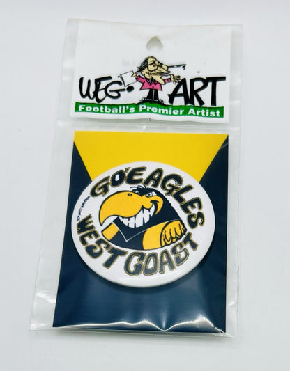 WegArt “Go Eagles” Button Badge West Coast Eagles