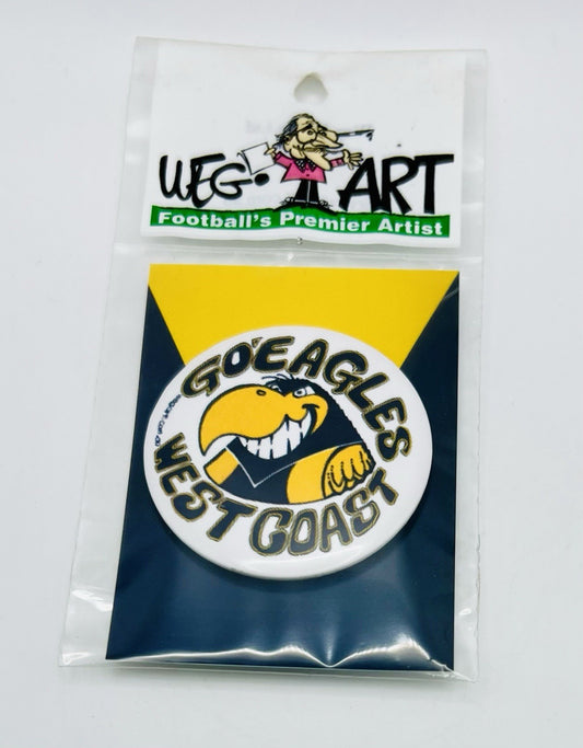 WegArt “Go Eagles” Button Badge West Coast Eagles