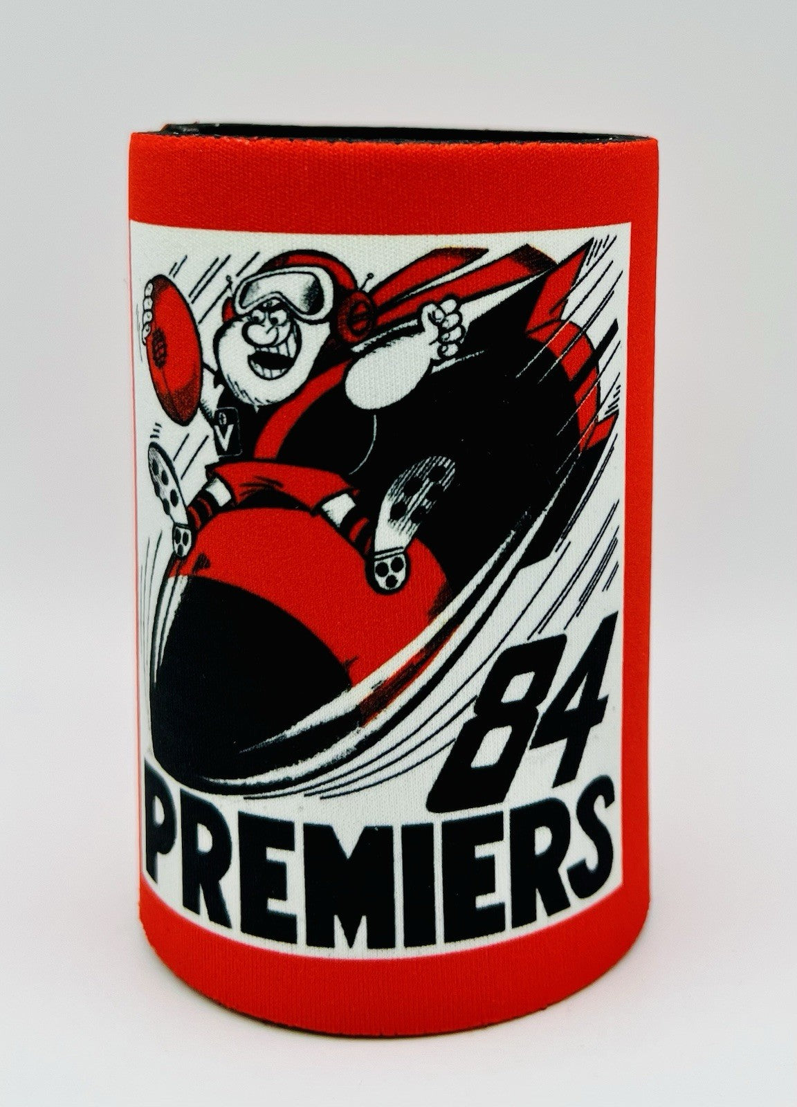 WegArt WEG Premiers Stubby Holder Can Cooler - Essendon Bombers 1984