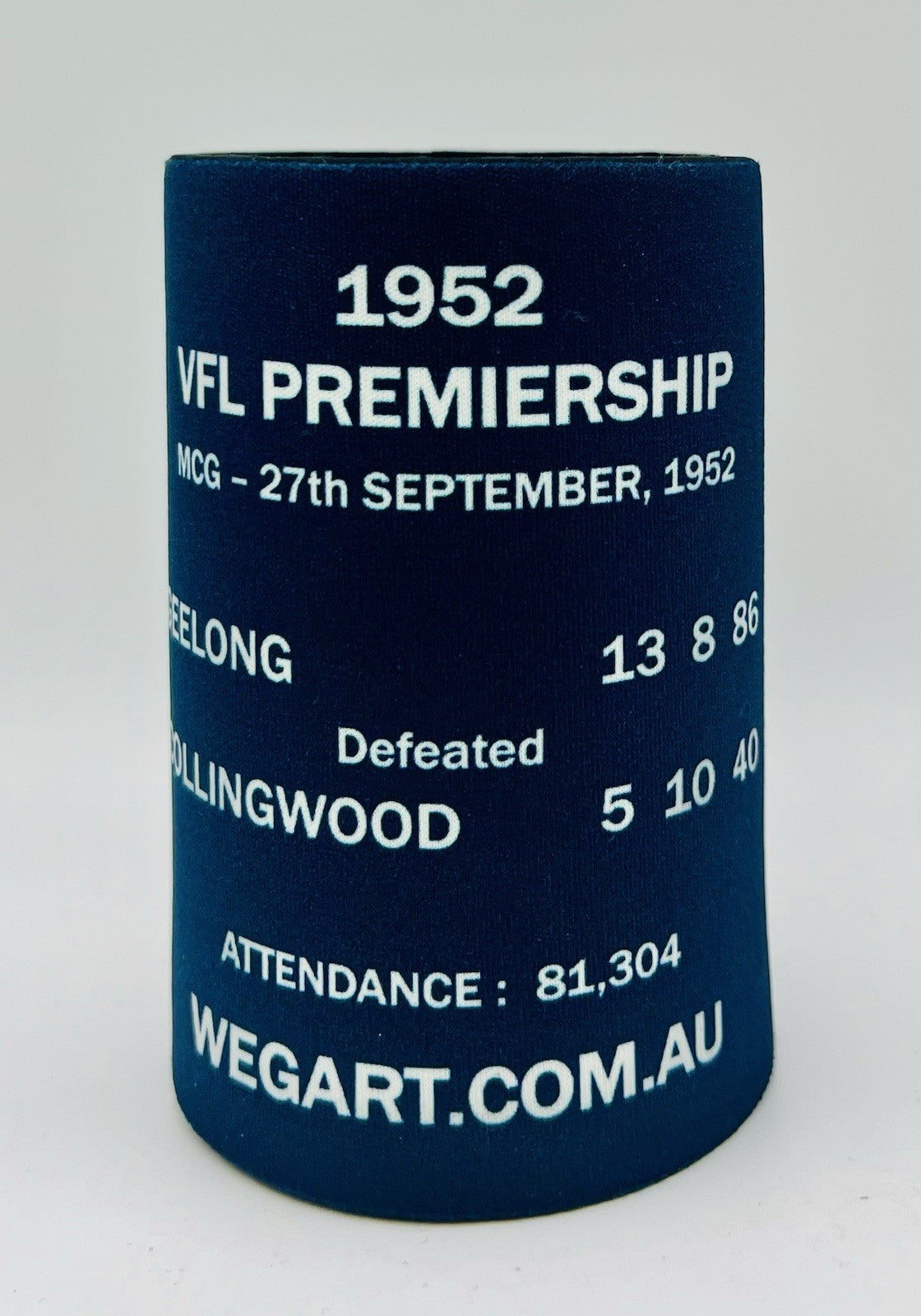 WegArt WEG Premiers Stubby Holder Can Cooler - Geelong Cats 1952