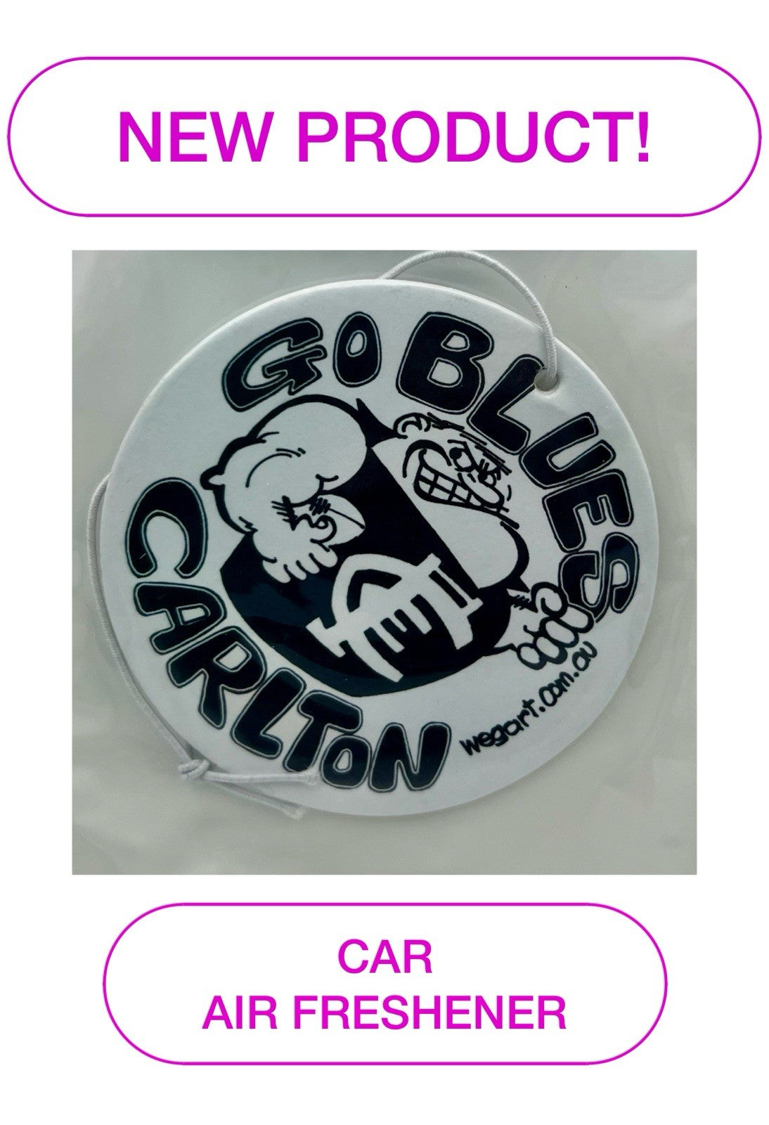 Carlton Blues WEG WegArt Car Air Freshener - PINE SCENT