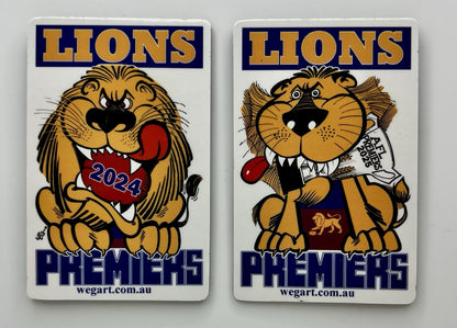 2024 & 2025 WEG WegArt Premiers Fridge Magnets Brisbane Lions