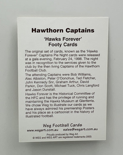 WegArt Hawthorn Hawks Captains Cards 17 card set