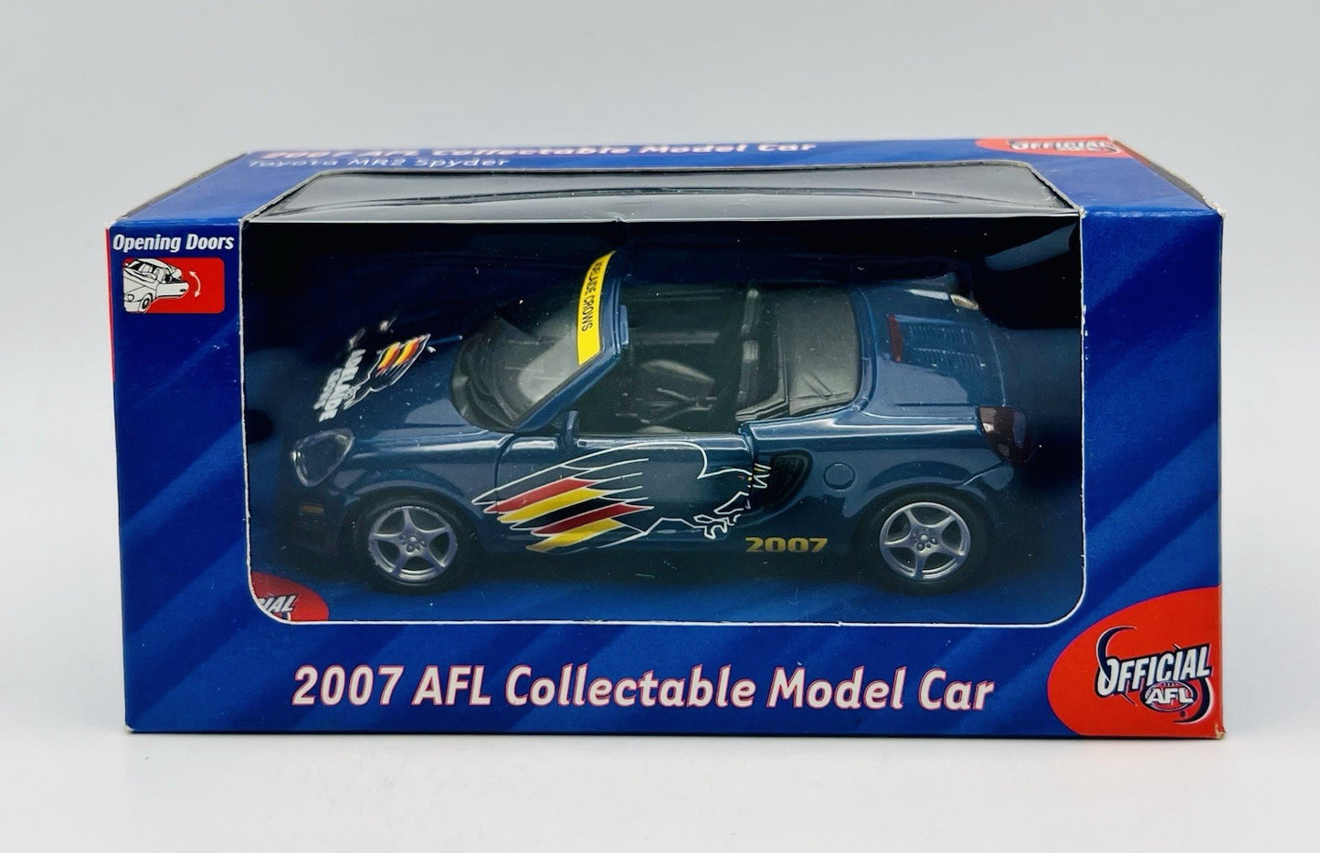 2007 AFL Collectable Model Car Toyota MR2 Spyder Adelaide Crows