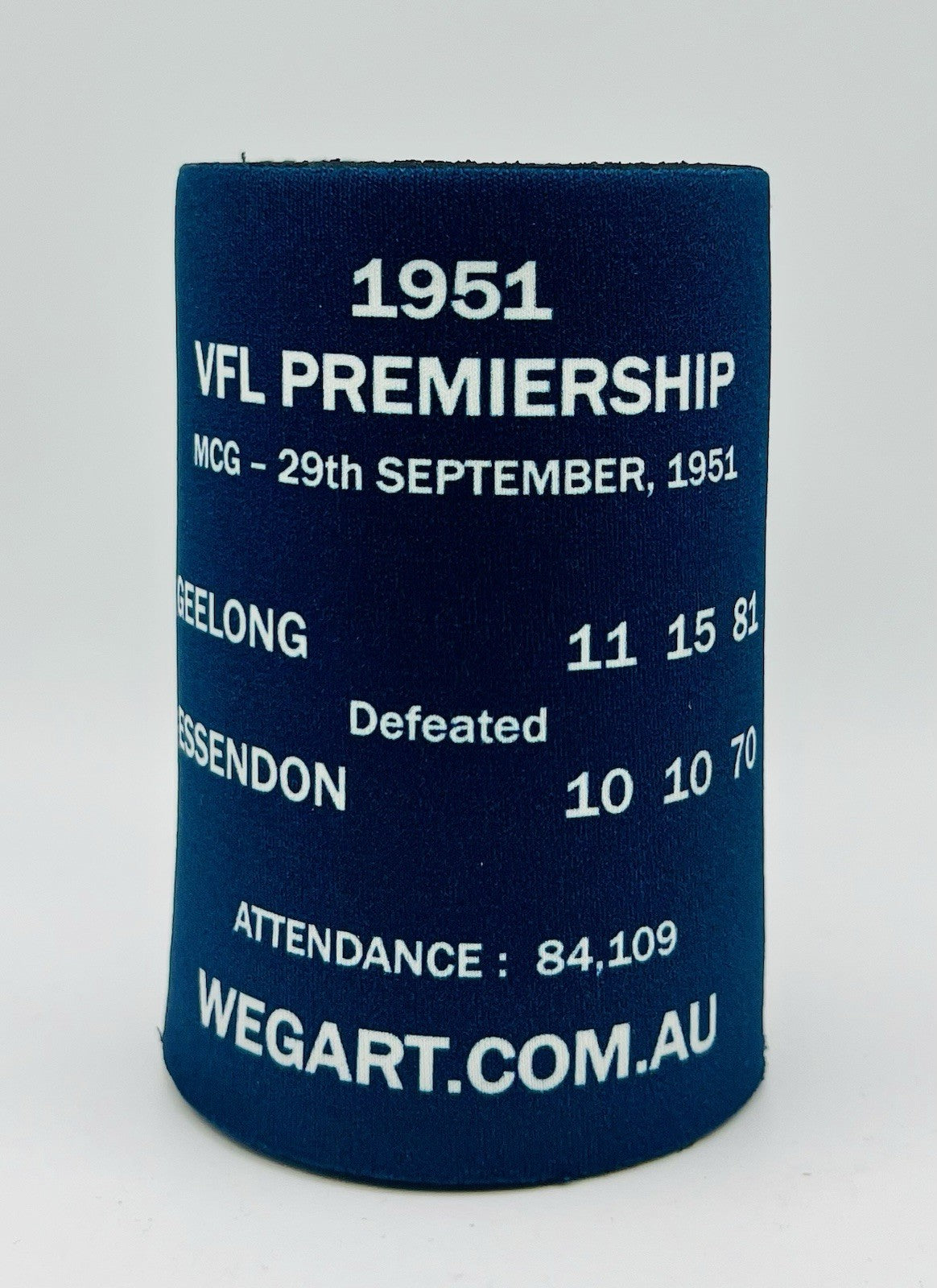 WegArt WEG Premiers Stubby Holder Can Cooler - Geelong Cats 1951