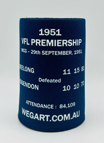WegArt WEG Premiers Stubby Holder Can Cooler - Geelong Cats 1951