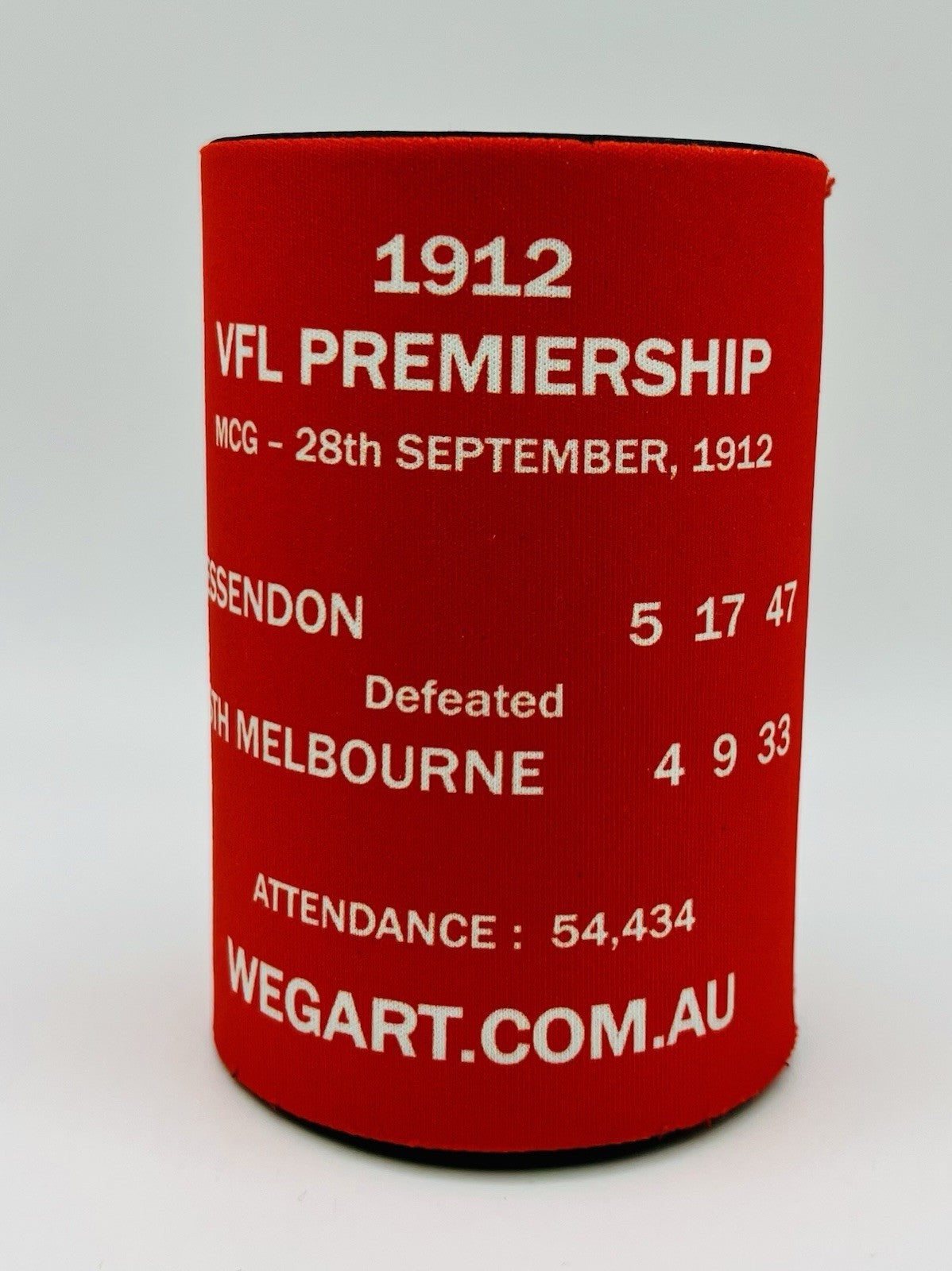 WegArt WEG Premiers Stubby Holder Can Cooler - Essendon Bombers 1912