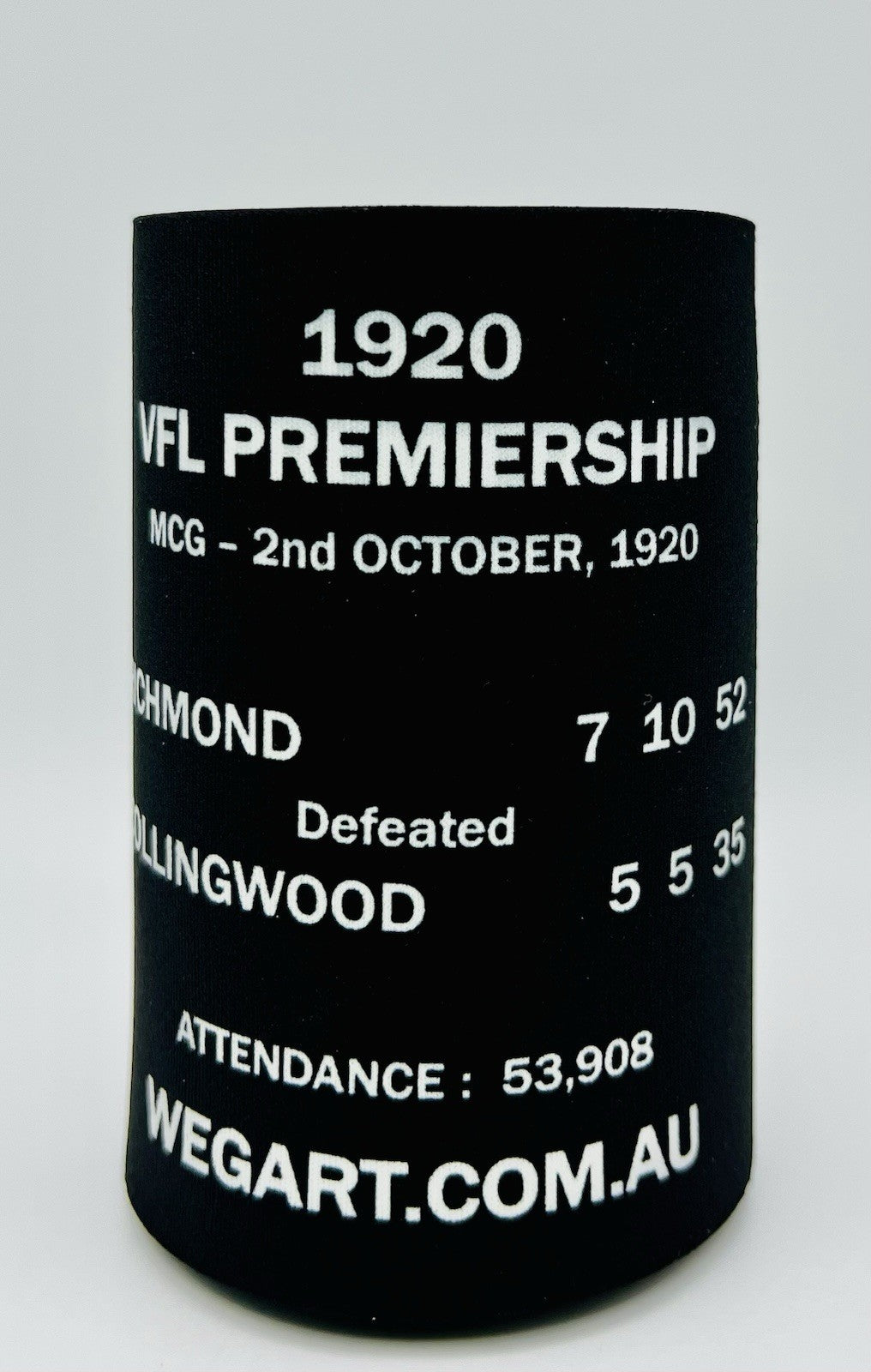 WegArt WEG Premiers Stubby Holder Can Cooler - Richmond Tigers 1920
