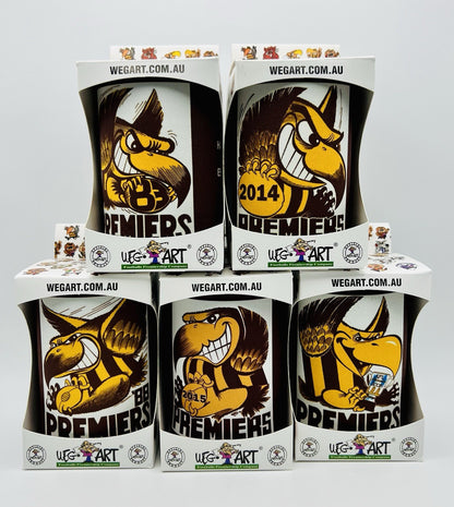 WegArt WEG Premiers Stubby Holder Can Cooler - Hawthorn Hawks 1989