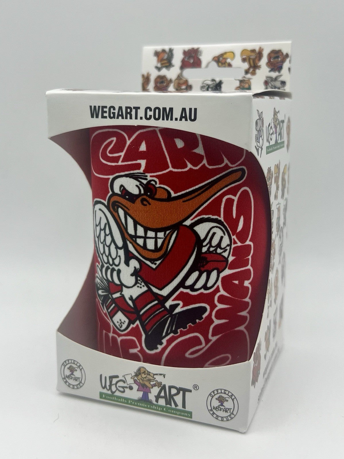 WegArt Stubby Holder Can Cooler - Sydney Swans  “Carn The Swans”