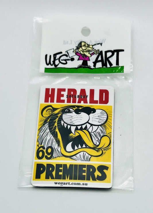WEG WegArt Premiers Fridge Magnet - Richmond Tigers 1969