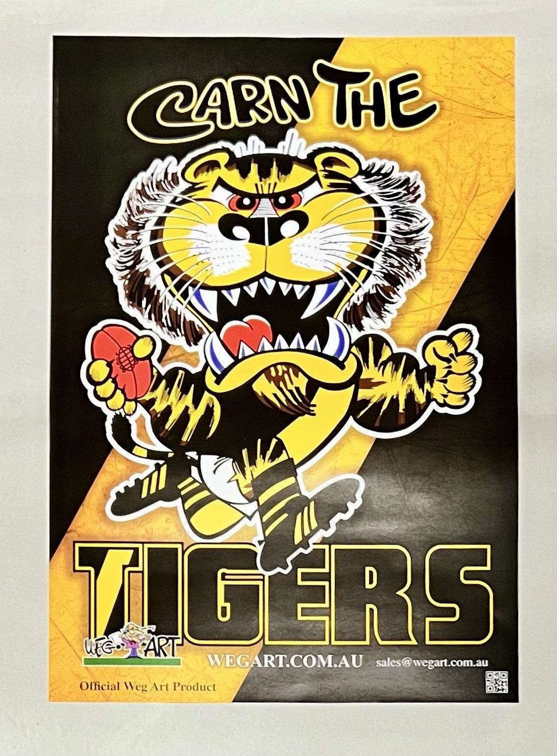 WegArt WEG Richmond Tigers Supporter Poster “Carn The Tigers”