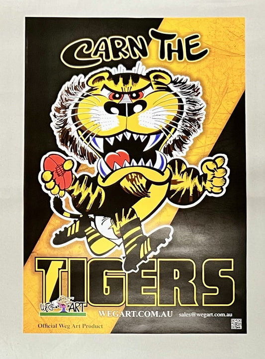 WegArt WEG Richmond Tigers Supporter Poster “Carn The Tigers”