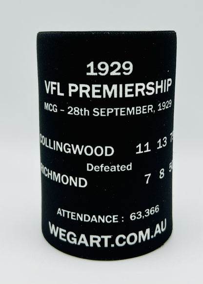 WegArt WEG Premiers Stubby Holder Can Cooler - Collingwood Magpies 1929