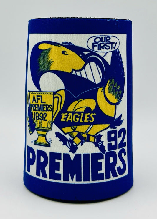WegArt WEG Premiers Stubby Holder Can Cooler - West Coast Eagles 1992