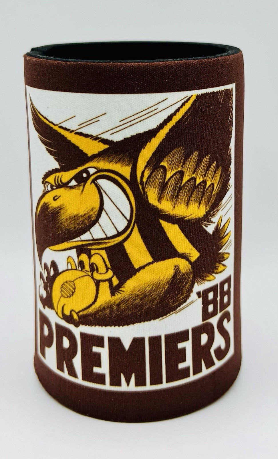 WegArt WEG Premiers Stubby Holder Can Cooler - Hawthorn Hawks 1988