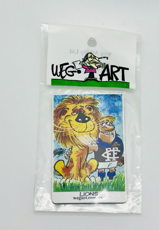WEG WegArt Fridge Magnet - Lions Sunicrust Card Image