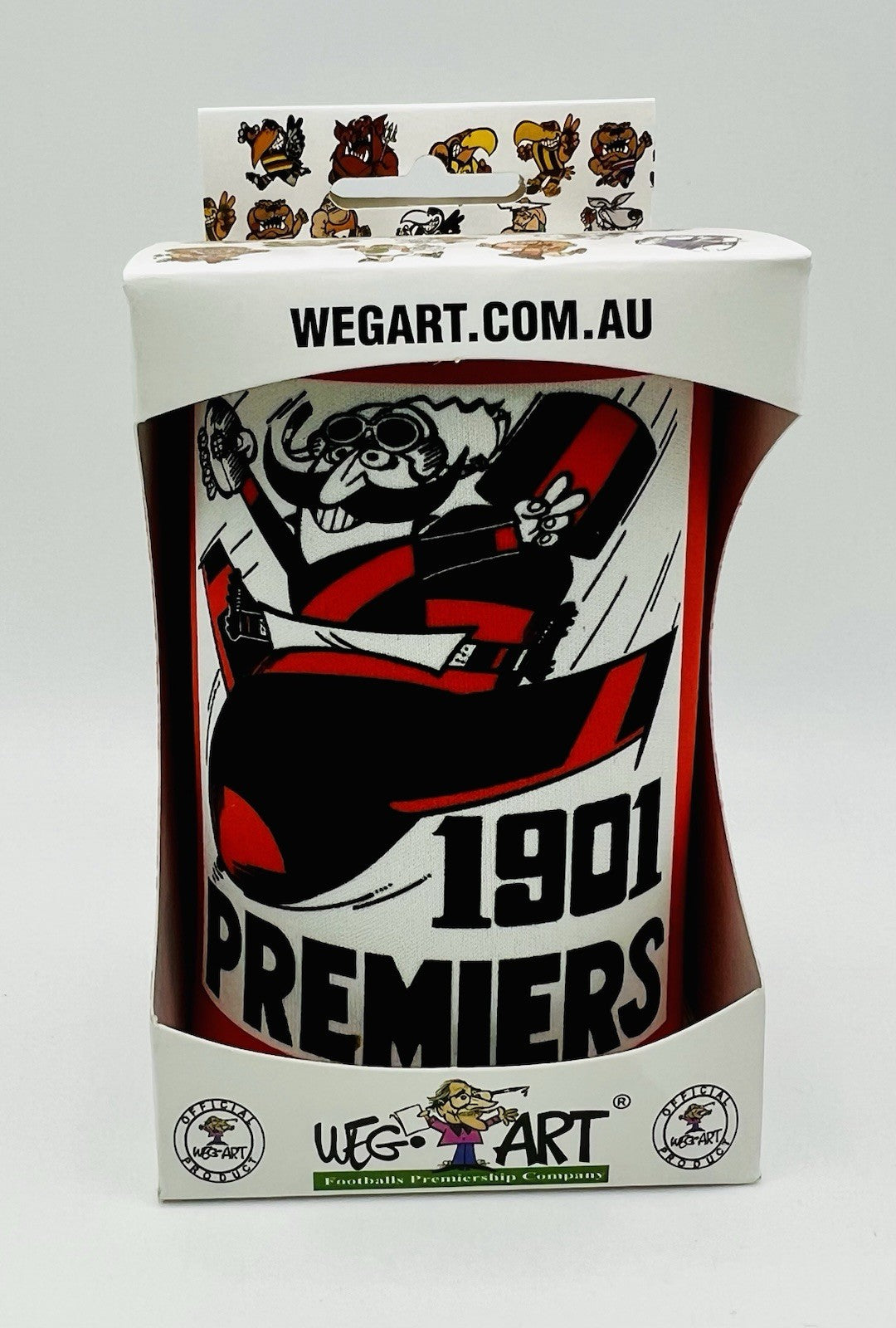 WegArt WEG Premiers Stubby Holder Can Cooler - Essendon Bombers 1901