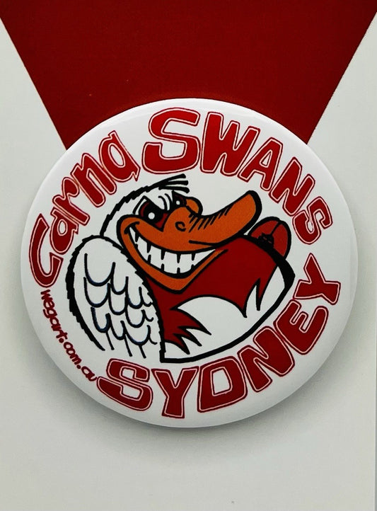 WegArt “Carna Swans” Button Badge Sydney Swans