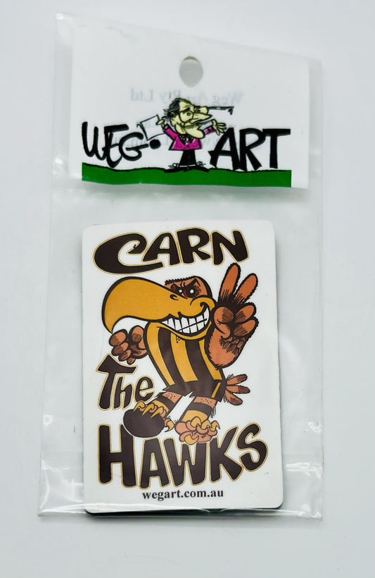 WEG WegArt Fridge Magnet - “Carn The Hawks” Hawthorn Hawks