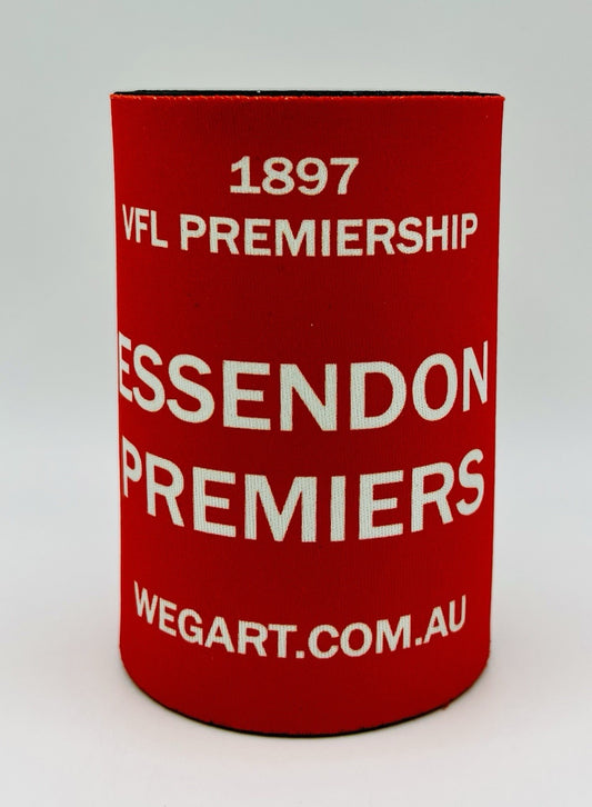 WegArt WEG Premiers Stubby Holder Can Cooler - Essendon Bombers 1897