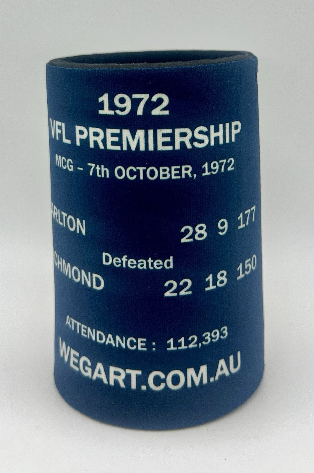 WegArt WEG Premiers Stubby Holder Can Cooler - Carlton Blues 1972